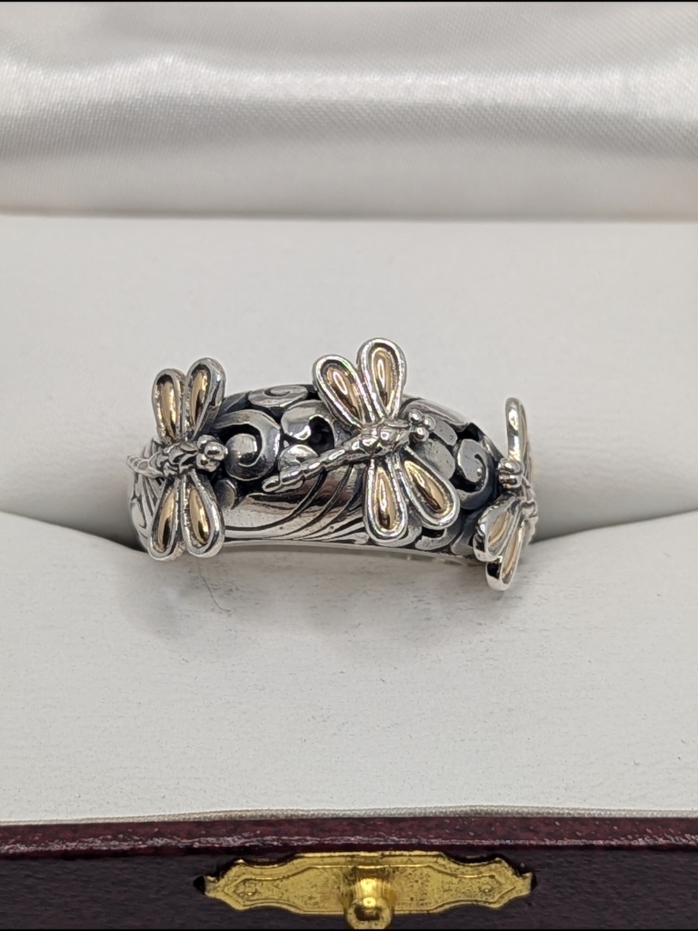 ​🌟Dragonfly Statement Ring 925 Sterling Silver & 18K Gold ✨